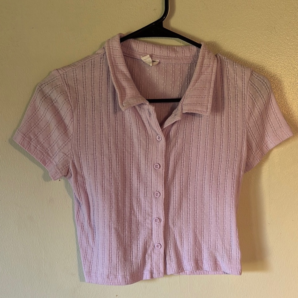 Cotton On Light Purple Button-Down Shirt
